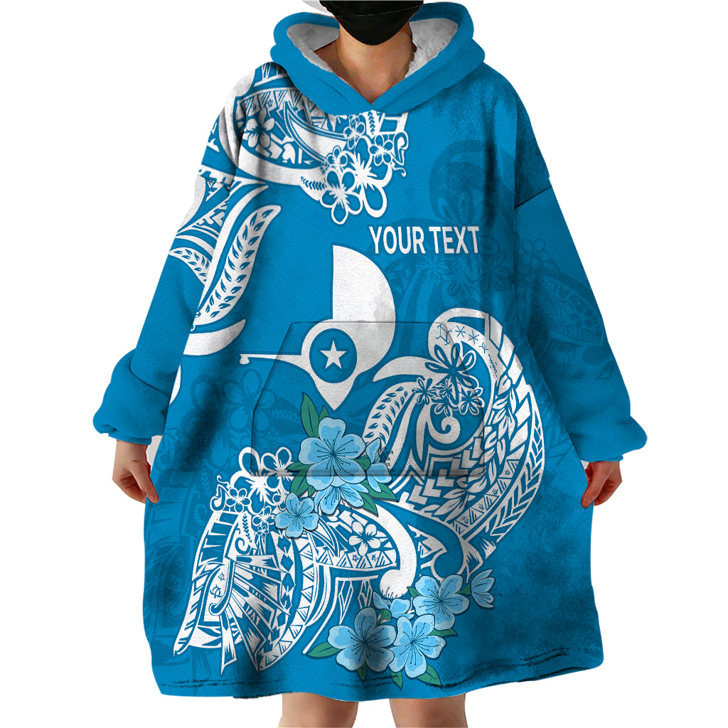 (Custom Personalised) FSM Yap State Wearable Blanket Hoodie Polynesian Floral Tribal LT9 - Polynesian Pride