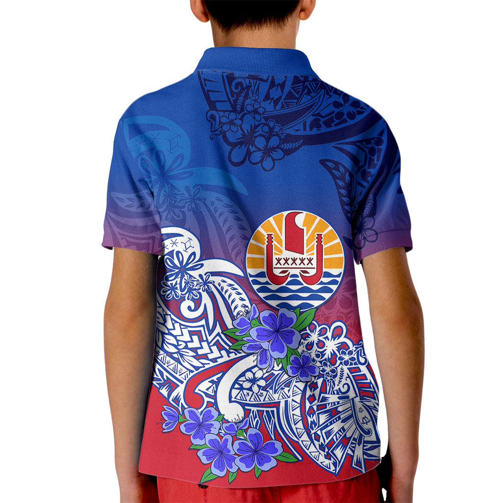 Tahiti Kid Polo Shirt Polynesian Floral Tribal LT9 - Polynesian Pride