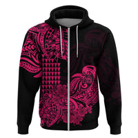 Hawaii Kakau Hoodie Polynesian Floral Tribal Pink Version LT9 - Polynesian Pride