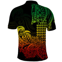 Hawaii Kakau Polo Shirt Polynesian Floral Tribal Reggae Version LT9 - Polynesian Pride