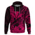 Custom Kakau Polynesian Tribal Hawaiian Turtle with Kanaka Maoli Pink Hoodie LT9 - Polynesian Pride