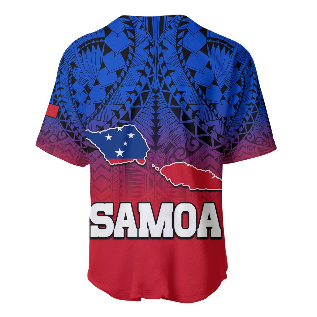 Polynesian Independent State of Samoa Gradient Baseball Jersey LT9 - Polynesian Pride