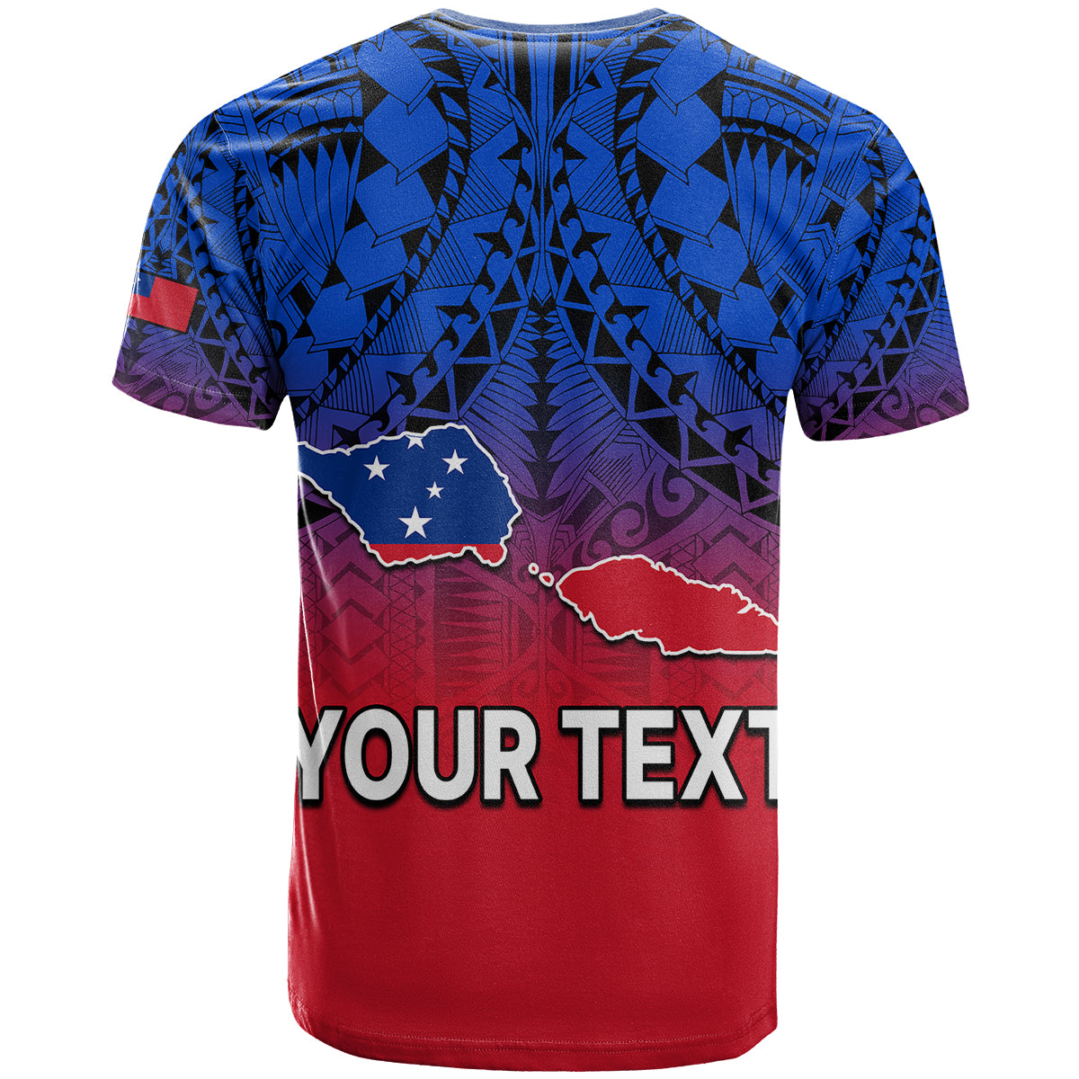 Custom Polynesian Independent State of Samoa Gradient T Shirt LT9 - Polynesian Pride