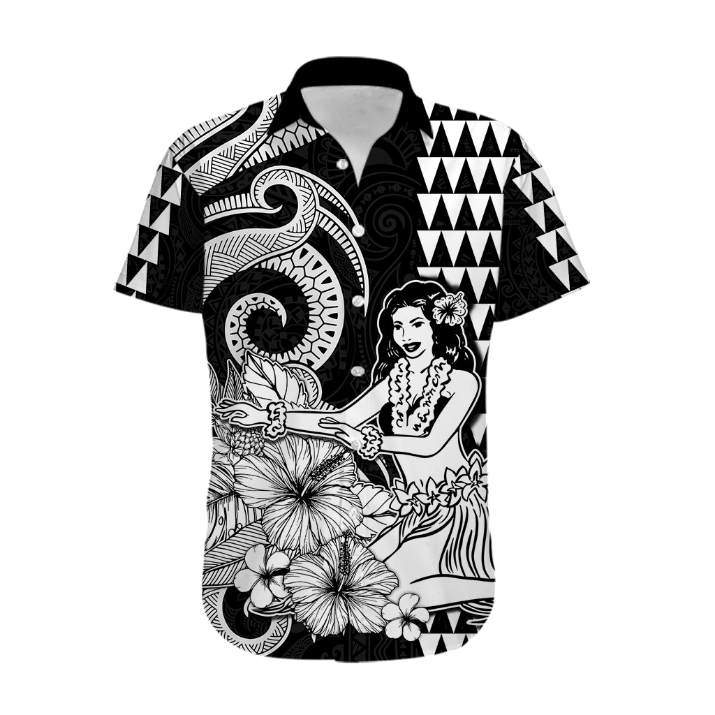 Aloha Hula Girl Hawaiian Tribal and Simple Kakau Hawaiian Shirt LT9 - Polynesian Pride