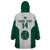 (Custom Text And Number) Hawaii Volleyball Wearable Blanket Hoodie Hawaiian Kakau White Style LT14 - Polynesian Pride