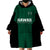 (Custom Text And Number) Hawaii Volleyball Wearable Blanket Hoodie Hawaiian Kakau Green Style LT14 - Polynesian Pride