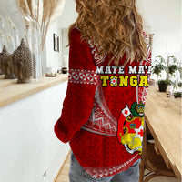 Tonga Rugby Women Casual Shirt Mate Maa Tonga Pacific Tongan Ngatu LT14 - Polynesian Pride