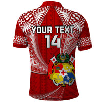 (Custom Text and Number) Tonga Rugby Polo Shirt Mate Maa Tonga Pacific Tongan Ngatu LT14 - Polynesian Pride