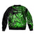 (Custom Personalised) Hawaii Monk Seal Bomber Jacket Polynesian Kakau With Kanaka Green LT14 - Polynesian Pride