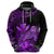 Custom Hawaii Monk Seal Hoodie Polynesian Kakau With Kanaka Purple LT14 Zip Hoodie Purple - Polynesian Pride