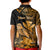 (Custom Personalised) Hawaii Monk Seal Kid Polo Shirt Polynesian Kakau With Kanaka Gold LT14 - Polynesian Pride