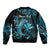 (Custom Personalised) Hawaii Hammerhead Shark Bomber Jacket Polynesian Kakau With Kanaka Turquoise LT14 - Polynesian Pride