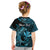 (Custom Personalised) Hawaii Hammerhead Shark Kid T Shirt Polynesian Kakau With Kanaka Turquoise LT14 - Polynesian Pride