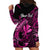 (Custom Personalised) Hawaii Hammerhead Shark Hoodie Dress Polynesian Kakau With Kanaka Pink LT14 - Polynesian Pride