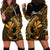 (Custom Personalised) Hawaii Hammerhead Shark Hoodie Dress Polynesian Kakau With Kanaka Gold LT14 Gold - Polynesian Pride