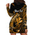 (Custom Personalised) Hawaii Hammerhead Shark Hoodie Dress Polynesian Kakau With Kanaka Gold LT14 - Polynesian Pride