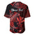 (Custom Personalised) Hawaii Hammerhead Shark Baseball Jersey Polynesian Kakau With Kanaka Red LT14 - Polynesian Pride