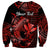 (Custom Personalised) Hawaii Hammerhead Shark Sweatshirt Polynesian Kakau With Kanaka Red LT14 - Polynesian Pride