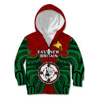 (Custom Personalised) Papua New Guinea Kid Hoodie East New Britain Province Mix Coat Of Arms Polynesian Art LT14 - Polynesian Pride