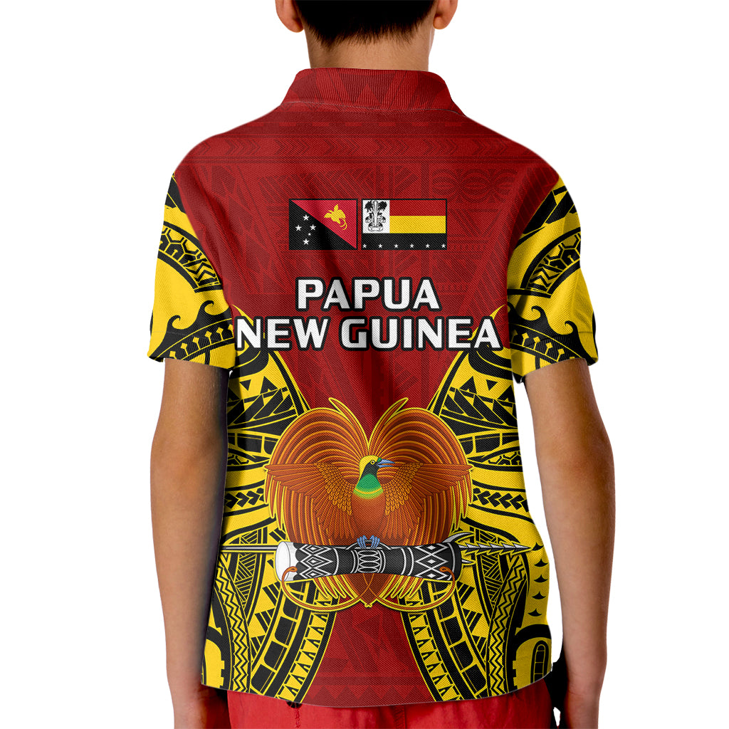 Papua New Guinea Kid Polo Shirt Madang Province Mix Coat Of Arms Polynesian Art LT14 - Polynesian Pride