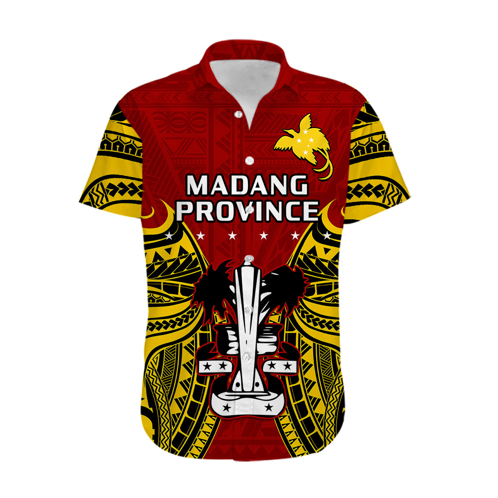 (Custom Personalised) Papua New Guinea Hawaiian Shirt Madang Province Mix Coat Of Arms Polynesian Art LT14 - Polynesian Pride