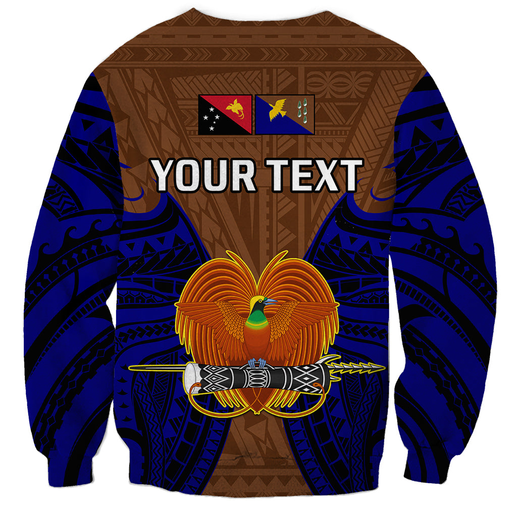 (Custom Personalised) Papua New Guinea Sweatshirt Manus Province Mix Coat Of Arms Polynesian Art LT14 - Polynesian Pride