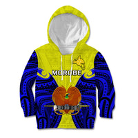 Papua New Guinea Kid Hoodie Morobe Province Mix Coat Of Arms Polynesian Art LT14 Hoodie Yellow - Polynesian Pride
