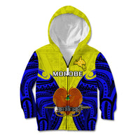 Papua New Guinea Kid Hoodie Morobe Province Mix Coat Of Arms Polynesian Art LT14 - Polynesian Pride