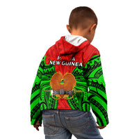 Papua New Guinea Kid Hoodie Southern Highlands Province Mix Coat Of Arms Polynesian Art LT14 - Polynesian Pride