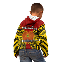 Papua New Guinea Kid Hoodie Western Province Mix Coat Of Arms Polynesian Art LT14 - Polynesian Pride