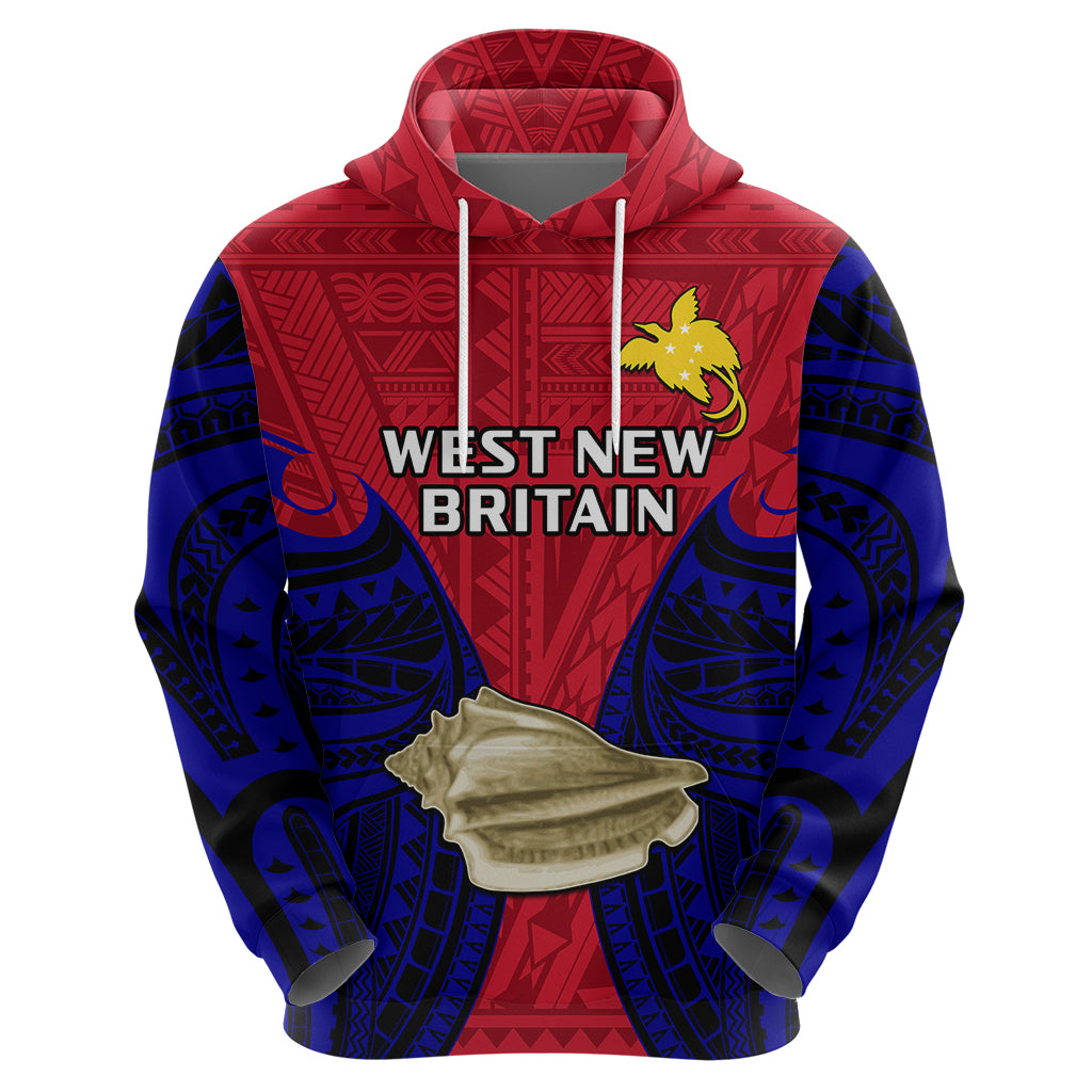 Papua New Guinea Hoodie West New Britain Province Mix Coat of Arms Polynesian Art LT14 - Polynesian Pride