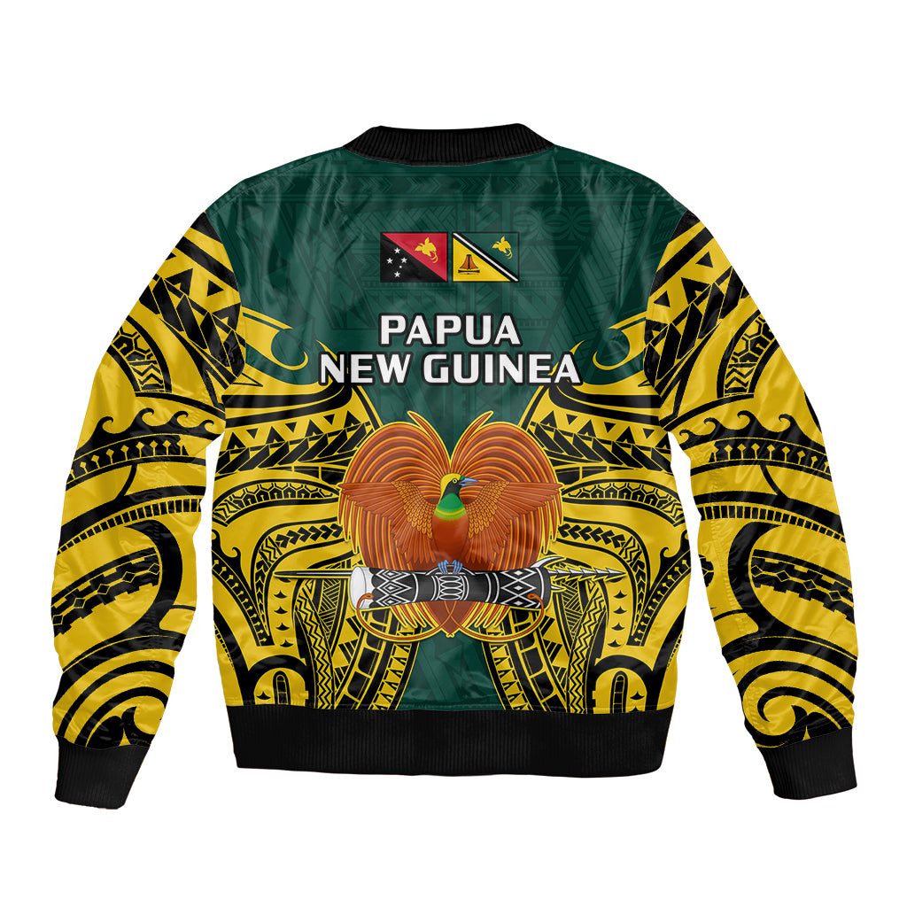 Papua New Guinea Bomber Jacket Jiwaka Province Mix Coat Of Arms Polynesian Art LT14 - Polynesian Pride