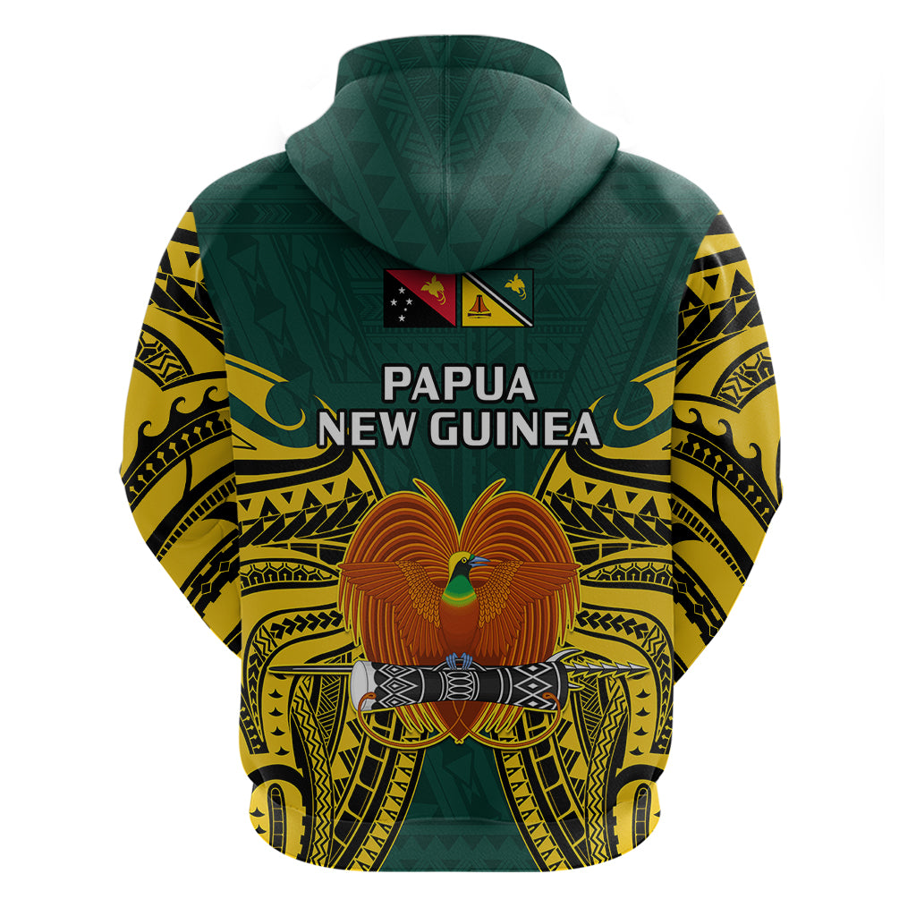 Papua New Guinea Hoodie Jiwaka Province Mix Coat of Arms Polynesian Art LT14 - Polynesian Pride