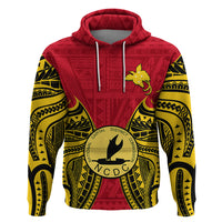 Papua New Guinea Hoodie National Capital District Mix Coat of Arms Polynesian Art LT14 - Polynesian Pride