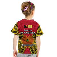 Papua New Guinea Kid T Shirt National Capital District Mix Coat Of Arms Polynesian Art LT14 - Polynesian Pride