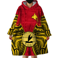 (Custom Personalised) Papua New Guinea Wearable Blanket Hoodie National Capital District Mix Coat Of Arms Polynesian Art LT14 - Polynesian Pride