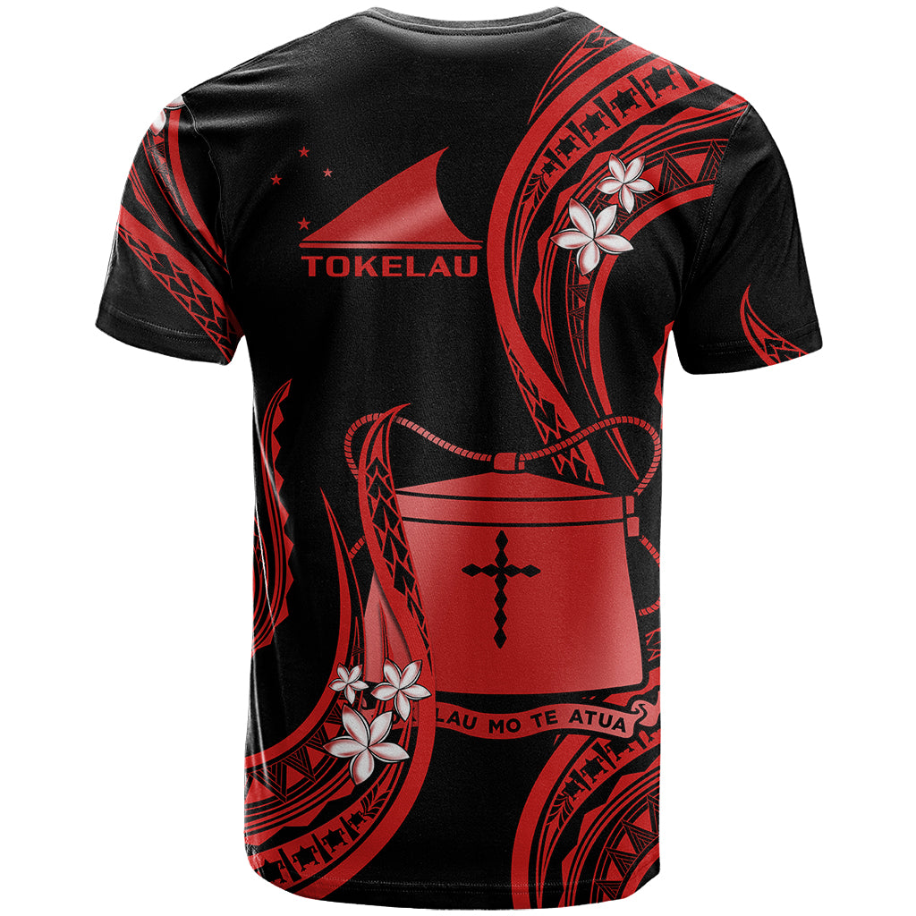 Tokelau T Shirt Tokelauan Tatau With Badge Red LT14 - Polynesian Pride
