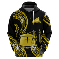 Tokelau Hoodie Tokelauan Tatau With Badge Yellow LT14 - Polynesian Pride