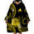 Tokelau Wearable Blanket Hoodie Tokelauan Tatau With Badge Yellow LT14 - Polynesian Pride