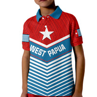 West Papua Kid Polo Shirt Coat Of Arms And Morning Star Flag LT14 Kid Blue - Polynesian Pride