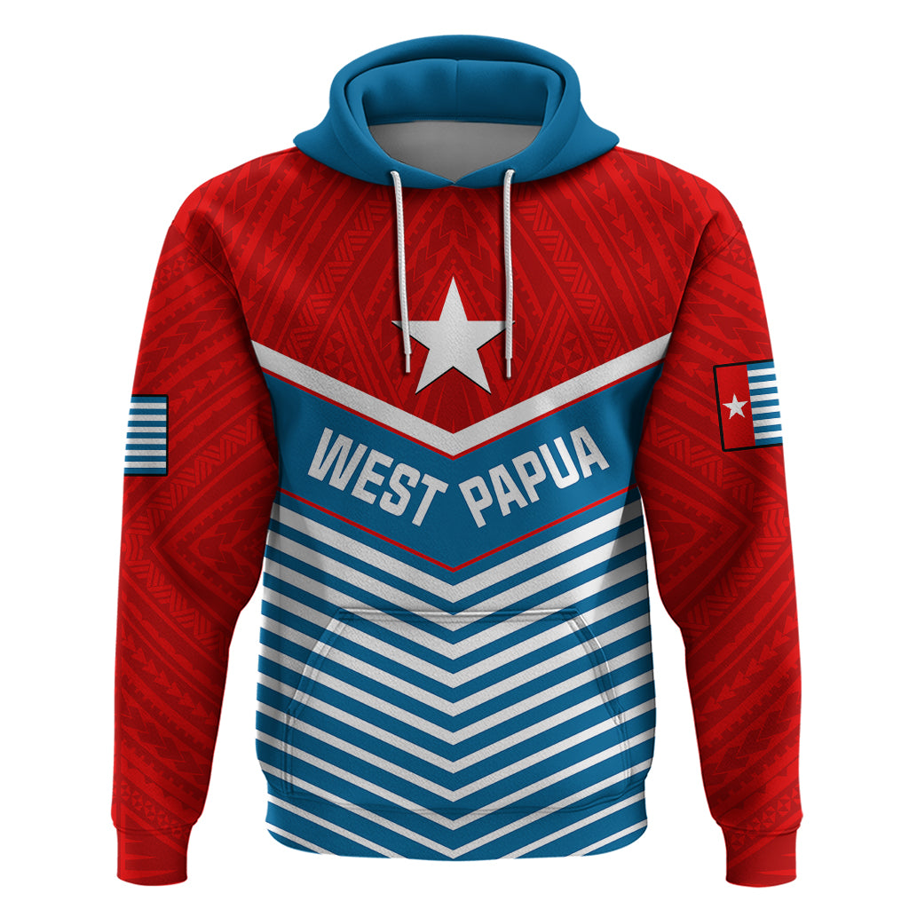 Custom West Papua Hoodie Coat of Arms and Morning Star Flag LT14 - Polynesian Pride