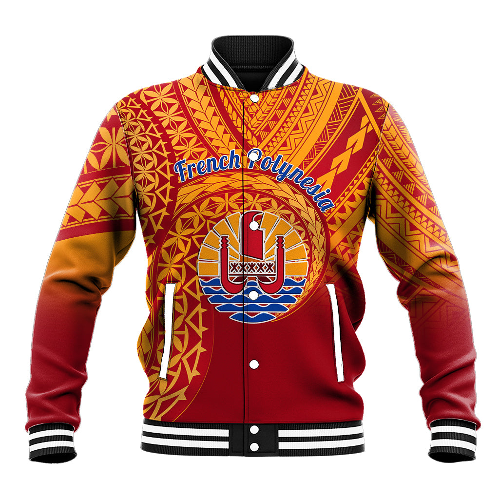 (Custom Personalised) French Polynesia Baseball Jacket Happy Internal Autonomy Day LT14 Unisex Red - Polynesian Pride