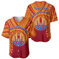 (Custom Personalised) French Polynesia Baseball Jersey Happy Internal Autonomy Day LT14 Red - Polynesian Pride