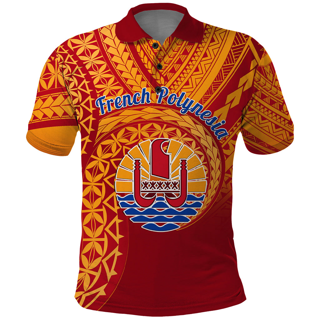 Custom French Polynesia Polo Shirt Happy Internal Autonomy Day LT14 Red - Polynesian Pride