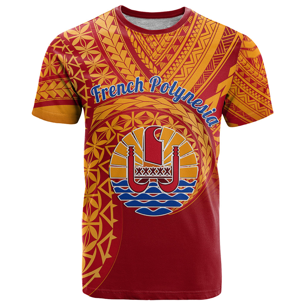 Custom French Polynesia T Shirt Happy Internal Autonomy Day LT14 Red - Polynesian Pride