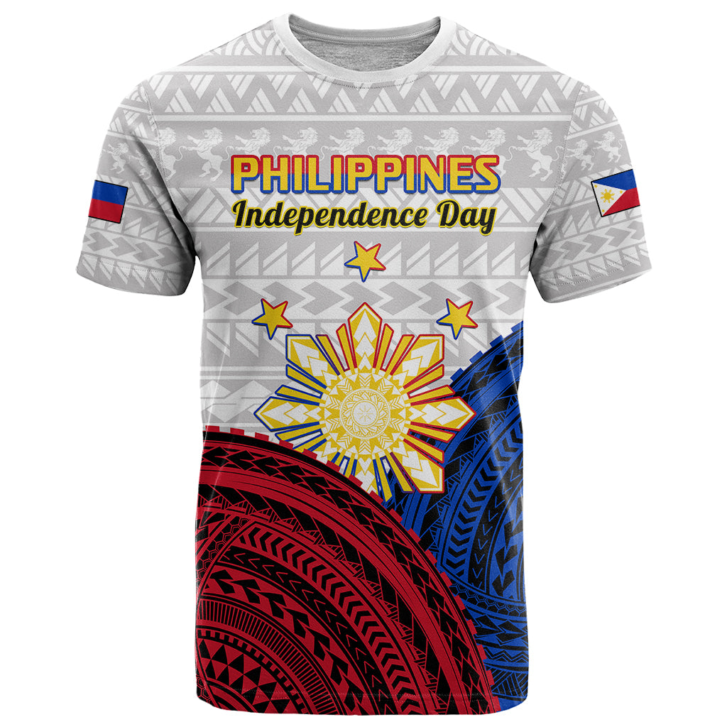 Custom Philippines Independence Day T Shirt Proud To Be Filipino Polynesian Pattern LT14 White - Polynesian Pride