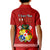 Tonga Fathers Day Kid Polo Shirt Red Tongan Ngatu I Love You Dad LT14 - Polynesian Pride