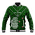 (Custom Text And Number) Aotearoa Rugby Baseball Jacket All Stars New Zealand Tiki Maori LT14 Unisex Green - Polynesian Pride