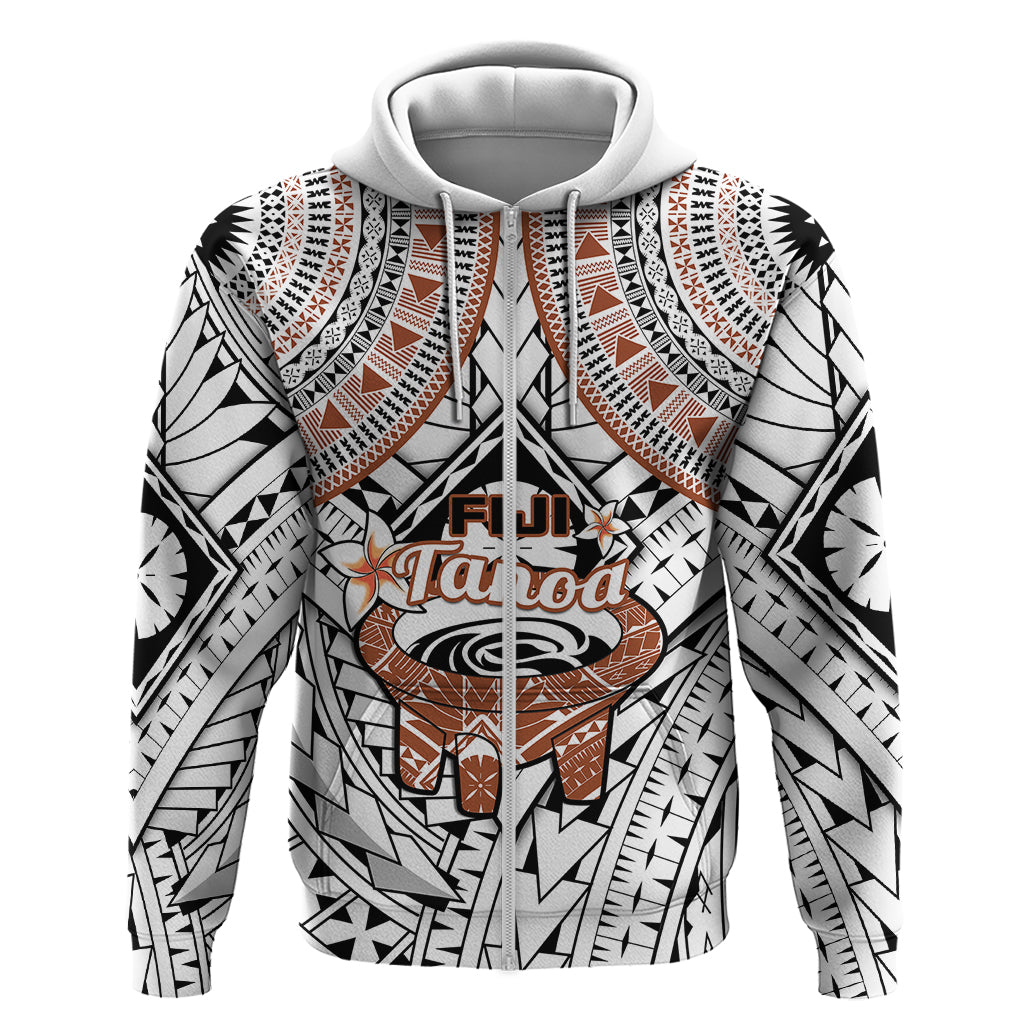 Fiji Tanoa Hoodie Kava Bowl Fijian Tapa Brown Pattern LT14 - Polynesian Pride