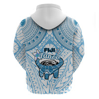 Fiji Tanoa Hoodie Kava Bowl Fijian Tapa Blue Pattern LT14 - Polynesian Pride